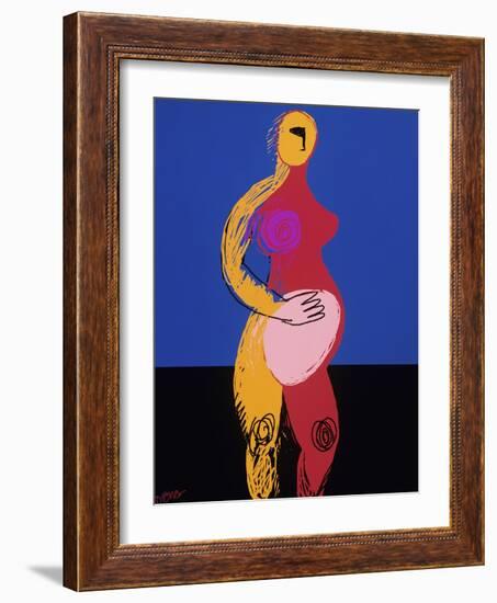 Woman in Labor-Diana Ong-Framed Giclee Print