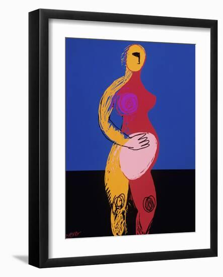 Woman in Labor-Diana Ong-Framed Giclee Print