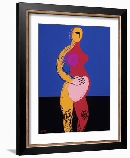 Woman in Labor-Diana Ong-Framed Giclee Print