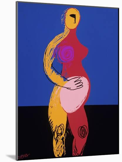 Woman in Labor-Diana Ong-Mounted Giclee Print