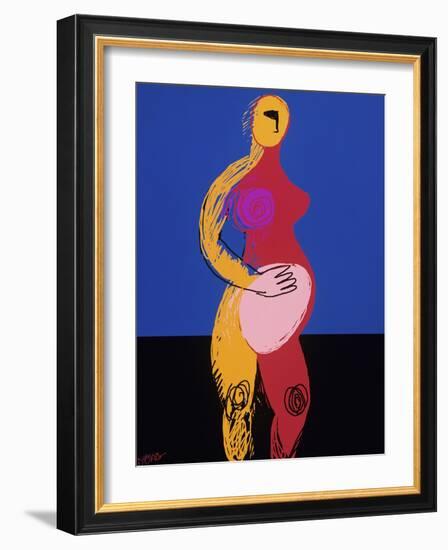 Woman in Labor-Diana Ong-Framed Giclee Print