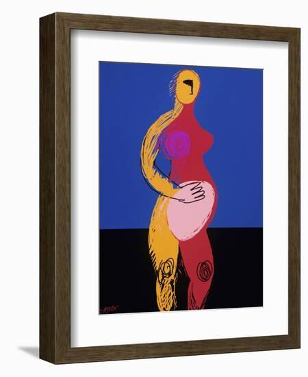 Woman in Labor-Diana Ong-Framed Giclee Print