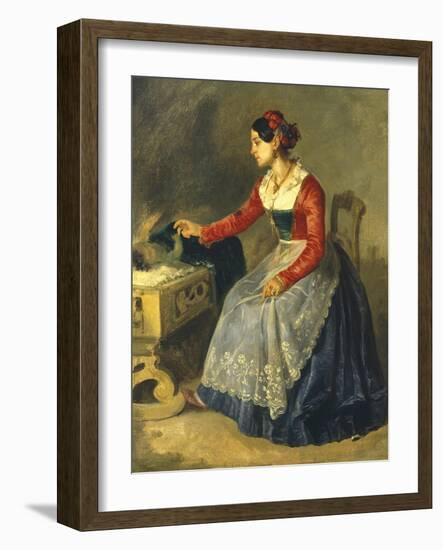 Woman in Latium Costume-Filippo Palizzi-Framed Giclee Print