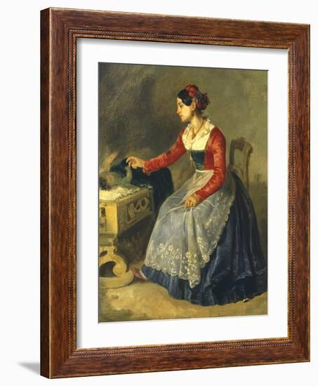 Woman in Latium Costume-Filippo Palizzi-Framed Giclee Print