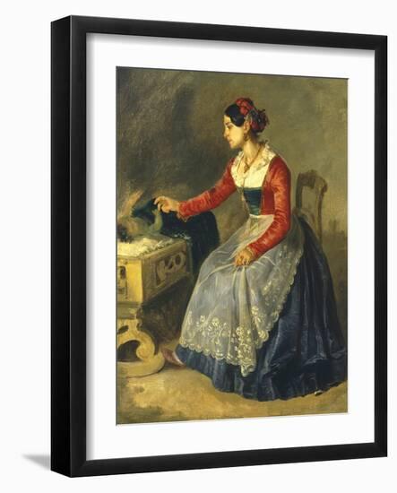 Woman in Latium Costume-Filippo Palizzi-Framed Giclee Print