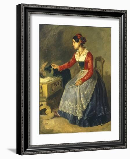 Woman in Latium Costume-Filippo Palizzi-Framed Giclee Print