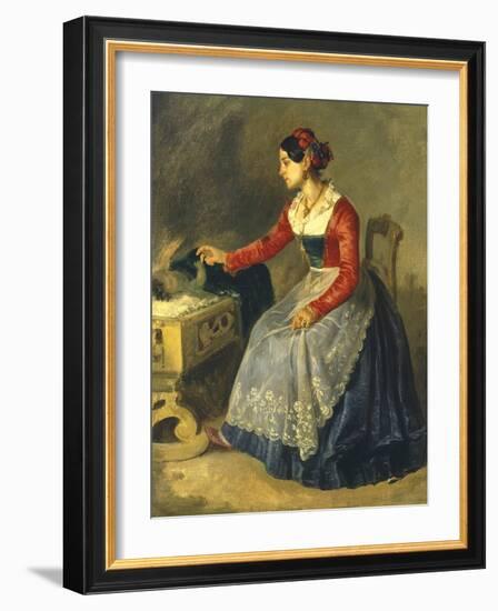 Woman in Latium Costume-Filippo Palizzi-Framed Giclee Print