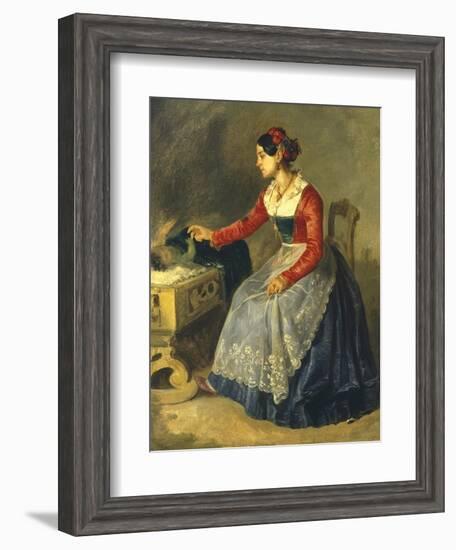 Woman in Latium Costume-Filippo Palizzi-Framed Giclee Print