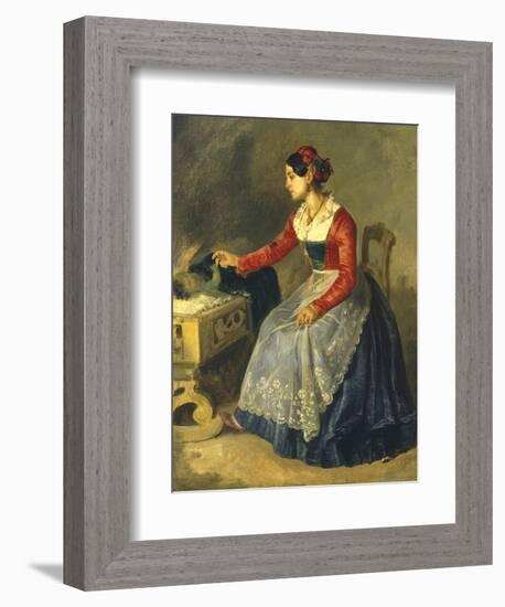 Woman in Latium Costume-Filippo Palizzi-Framed Giclee Print