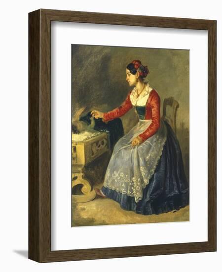 Woman in Latium Costume-Filippo Palizzi-Framed Giclee Print