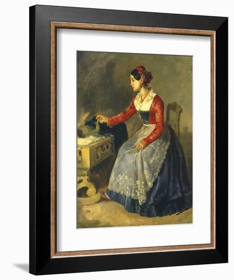 Woman in Latium Costume-Filippo Palizzi-Framed Giclee Print