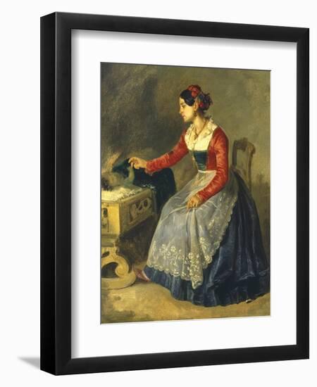 Woman in Latium Costume-Filippo Palizzi-Framed Giclee Print