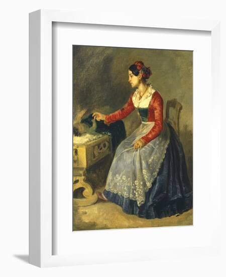 Woman in Latium Costume-Filippo Palizzi-Framed Giclee Print
