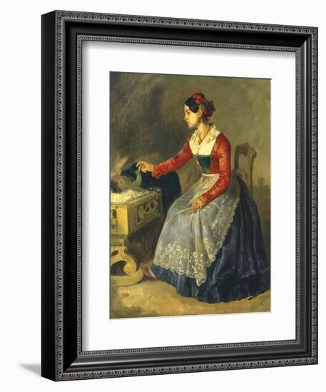 Woman in Latium Costume-Filippo Palizzi-Framed Giclee Print