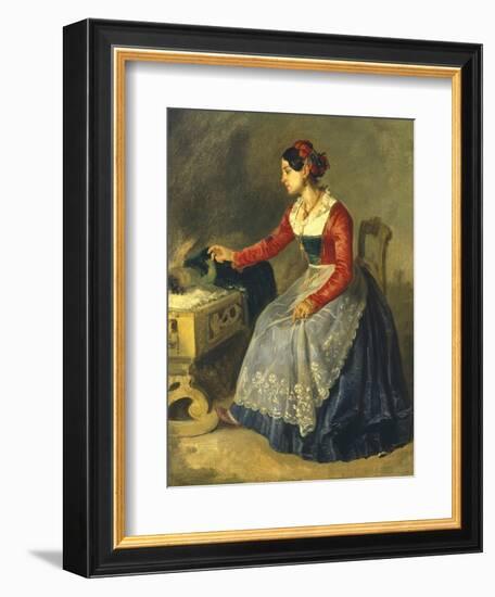 Woman in Latium Costume-Filippo Palizzi-Framed Giclee Print