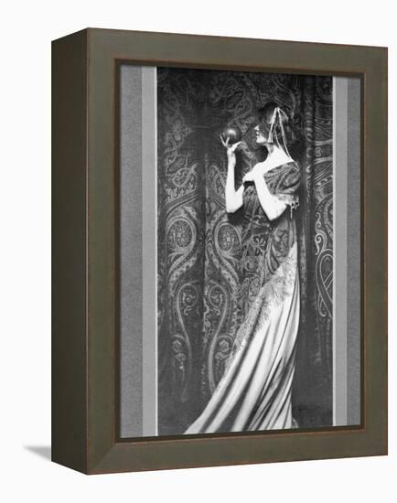 Woman in Long Gown Holding a Pomegranate-Zaida Ben-Yusuf-Framed Premier Image Canvas