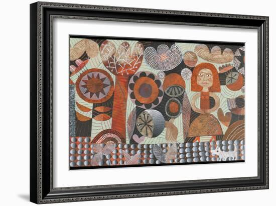 Woman in Orange Garden-Hilke Macintyre-Framed Giclee Print