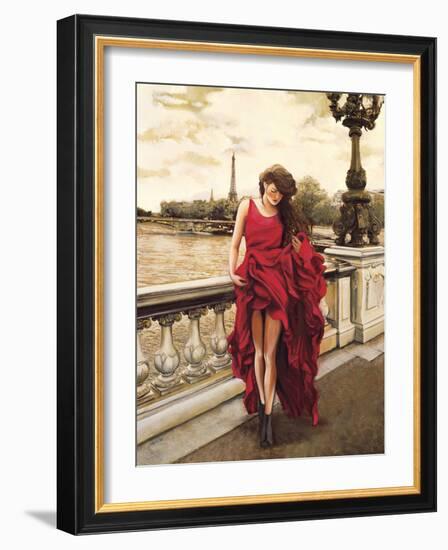Woman in Paris-Edoardo Rovere-Framed Art Print