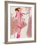 Woman In Pink Dress-Georges Barbier-Framed Giclee Print