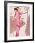 Woman In Pink Dress-Georges Barbier-Framed Giclee Print