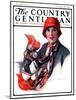 "Woman in Red Cloche and Scarf," Country Gentleman Cover, November 8, 1924-Katherine R. Wireman-Mounted Giclee Print