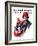 "Woman in Red Cloche and Scarf," Country Gentleman Cover, November 8, 1924-Katherine R. Wireman-Framed Giclee Print