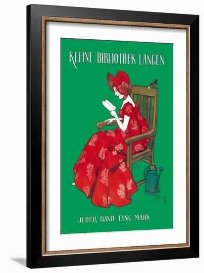 Woman in Red Reading-Ferdinand Von Reznicek-Framed Art Print