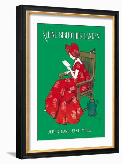 Woman in Red Reading-Ferdinand Von Reznicek-Framed Art Print