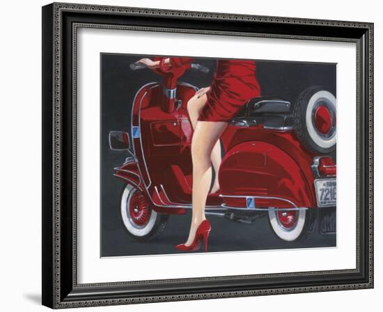 Woman in Red-Miguel Garigliano-Framed Giclee Print