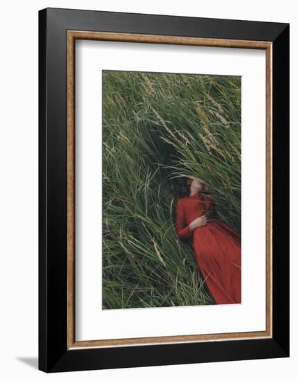 Woman in Red-Olga Barantseva-Framed Photographic Print