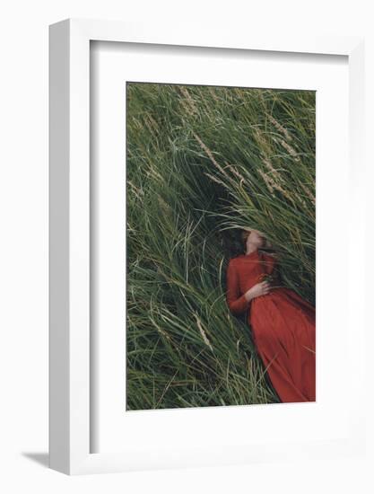 Woman in Red-Olga Barantseva-Framed Photographic Print