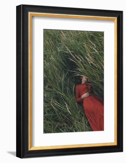 Woman in Red-Olga Barantseva-Framed Photographic Print