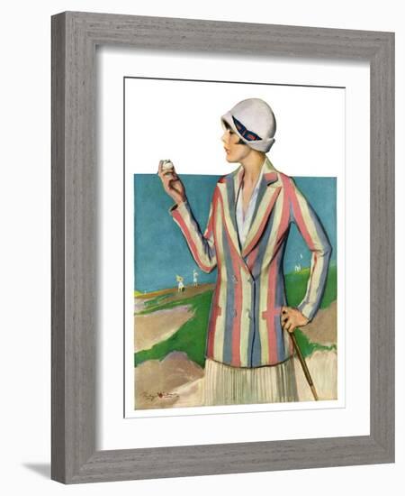 "Woman in Sandtrap,"June 9, 1928-Penrhyn Stanlaws-Framed Giclee Print