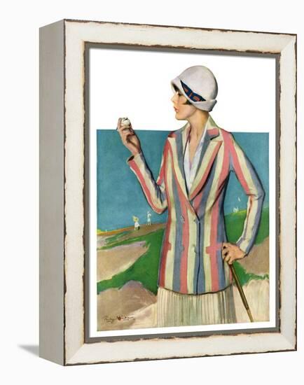 "Woman in Sandtrap,"June 9, 1928-Penrhyn Stanlaws-Framed Premier Image Canvas