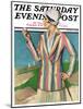 "Woman in Sandtrap," Saturday Evening Post Cover, June 9, 1928-Penrhyn Stanlaws-Mounted Premium Giclee Print