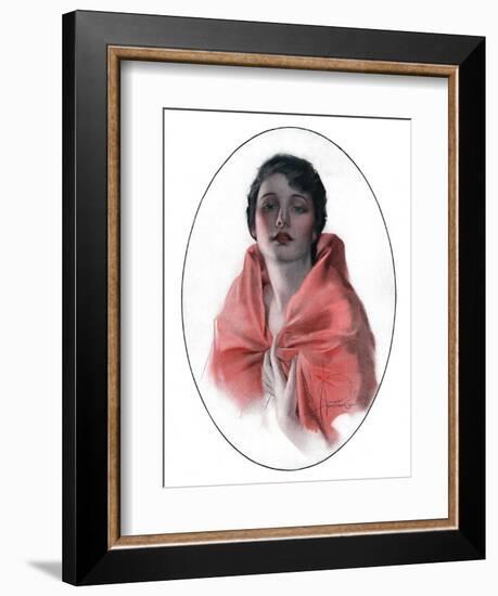 "Woman in Shawl,"June 16, 1923-Rolf Armstrong-Framed Giclee Print