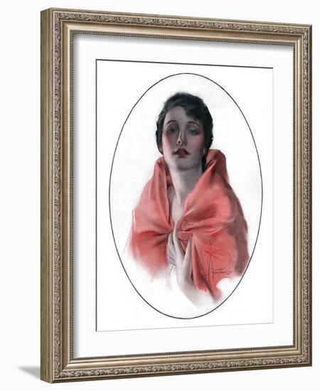 "Woman in Shawl,"June 16, 1923-Rolf Armstrong-Framed Giclee Print