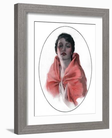 "Woman in Shawl,"June 16, 1923-Rolf Armstrong-Framed Giclee Print