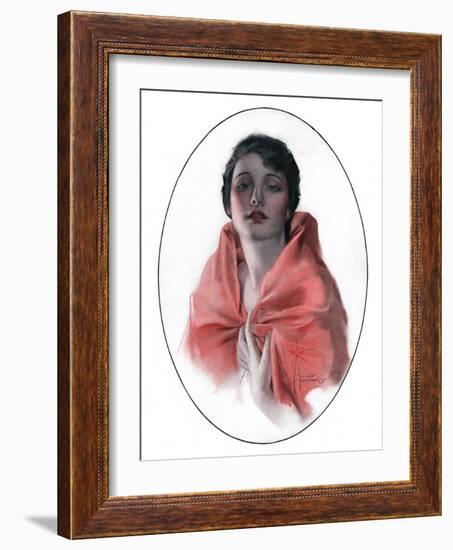 "Woman in Shawl,"June 16, 1923-Rolf Armstrong-Framed Giclee Print