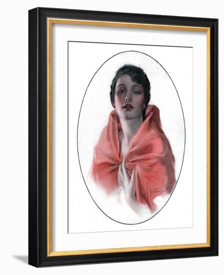 "Woman in Shawl,"June 16, 1923-Rolf Armstrong-Framed Giclee Print