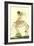 Woman in Sheer Dress with Bird of Paradise-null-Framed Art Print