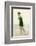 Woman in swimsuit, circa early 1900s antique postcard-French School-Framed Photographic Print