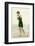 Woman in swimsuit, circa early 1900s antique postcard-French School-Framed Photographic Print