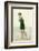 Woman in swimsuit, circa early 1900s antique postcard-French School-Framed Photographic Print