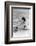 Woman in swimsuit with fishing net-French School-Framed Photographic Print