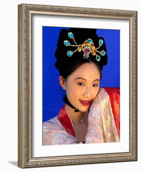 Woman in Tang Dynasty Traditional Costume, China-Bill Bachmann-Framed Photographic Print