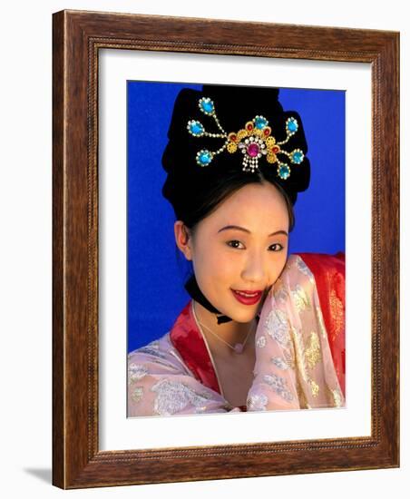 Woman in Tang Dynasty Traditional Costume, China-Bill Bachmann-Framed Photographic Print