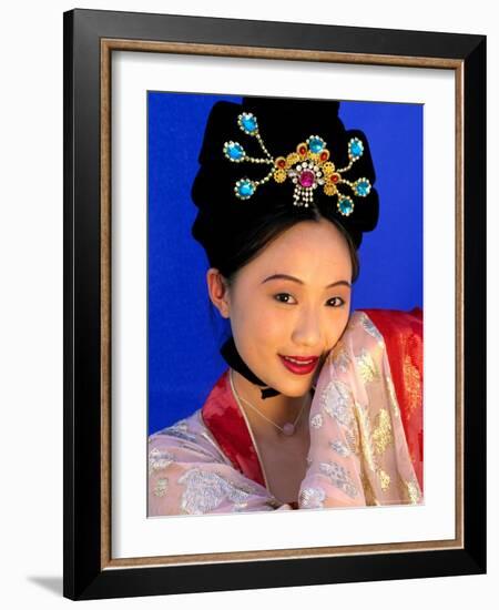 Woman in Tang Dynasty Traditional Costume, China-Bill Bachmann-Framed Photographic Print