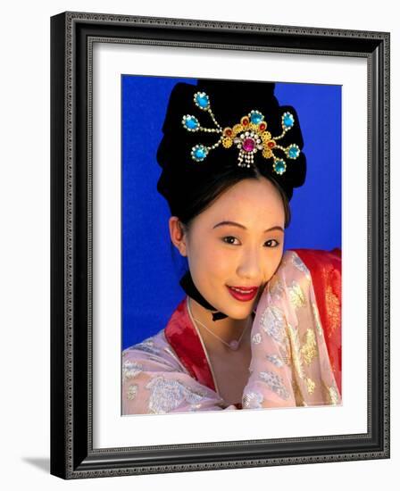 Woman in Tang Dynasty Traditional Costume, China-Bill Bachmann-Framed Photographic Print