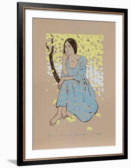 Woman in the Blue Dress-R^ Bienert-Framed Limited Edition